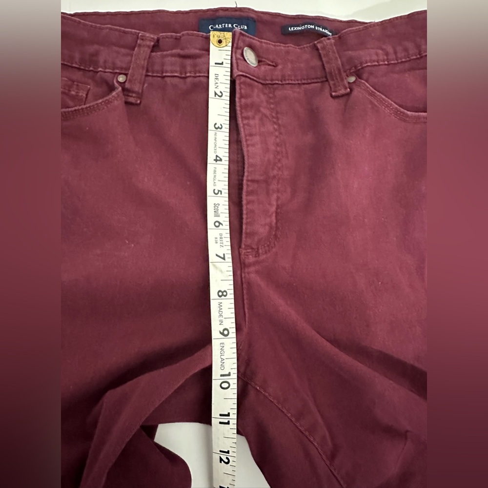 Charter Club Lexington Straight Cranberry Jeans Size 12 Coastal Preppy - Picture 5 of 12
